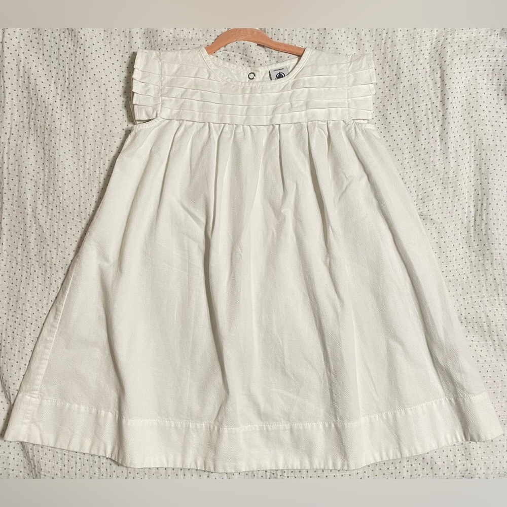 NWOT Petit Bateau white dress 24m